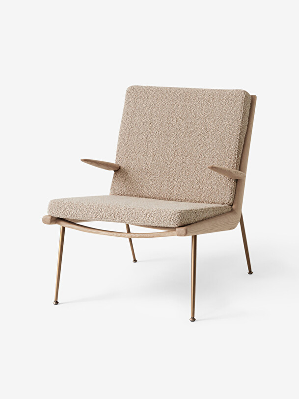 fauteuil boomerang hm2 chene - amptradition beige