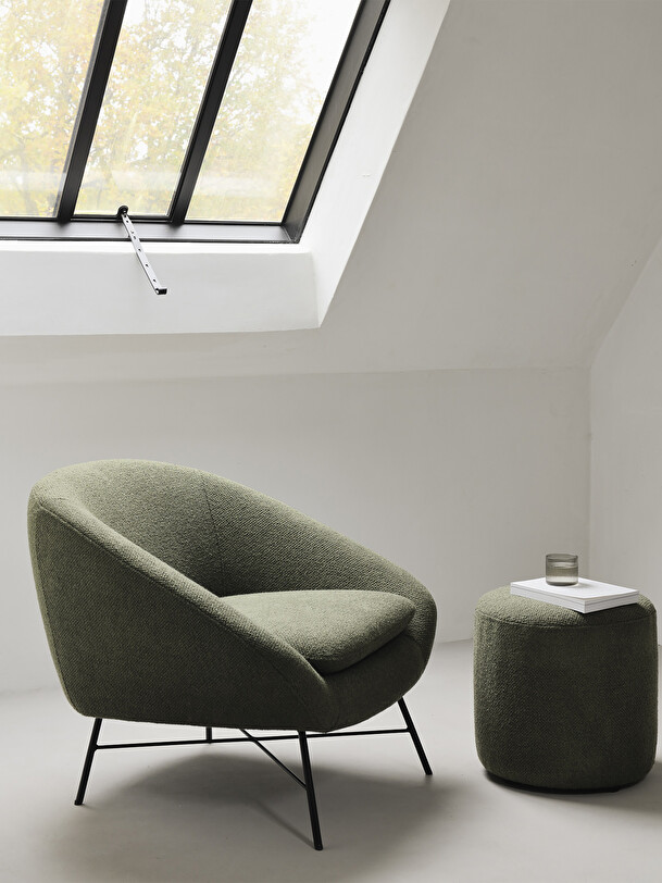 fauteuil barrow jacques deneef - ethnicraft vert