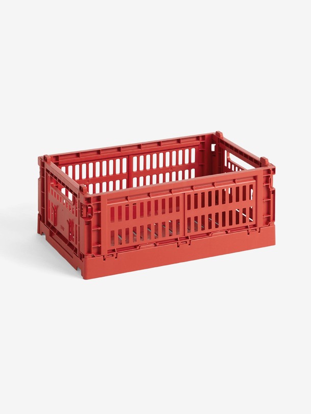 panier de couleur de caisse s polypropylène recycler rouge - hay rouge