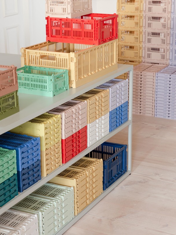 panier de couleur de caisse m en polypropylène recycler marine - hay marine