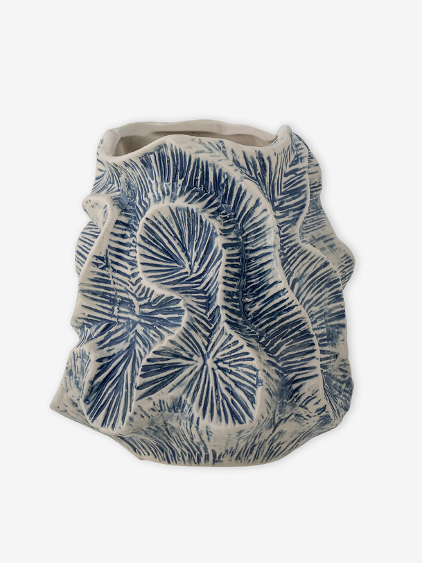 vase guxi - bloomingville bleu