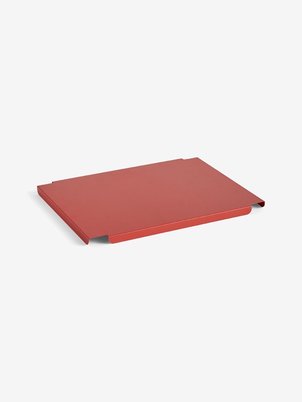couvercle en métal rouge - couleur caisse - hay rouge