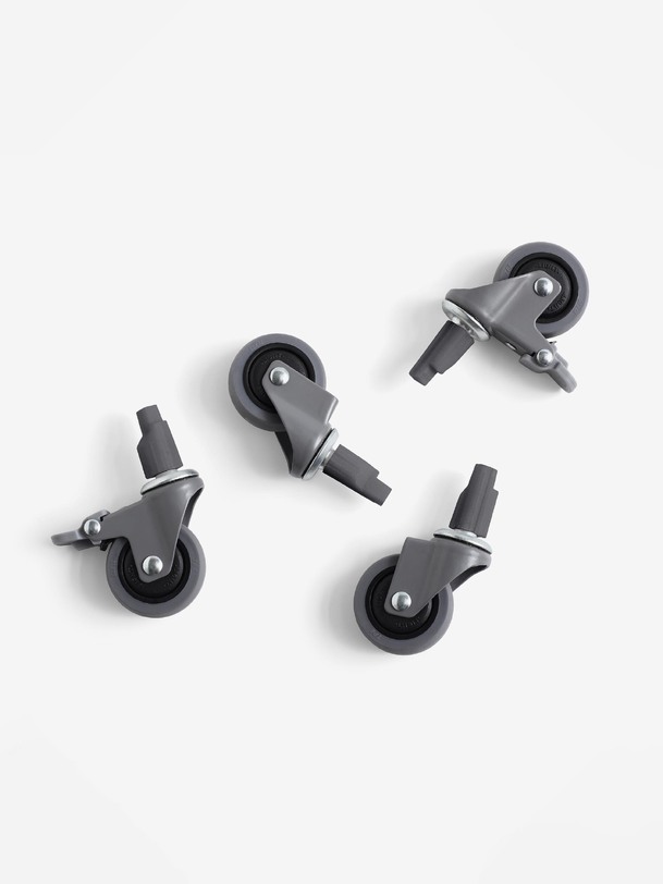 set de 4 roulettes - couleur caisse - hay gris