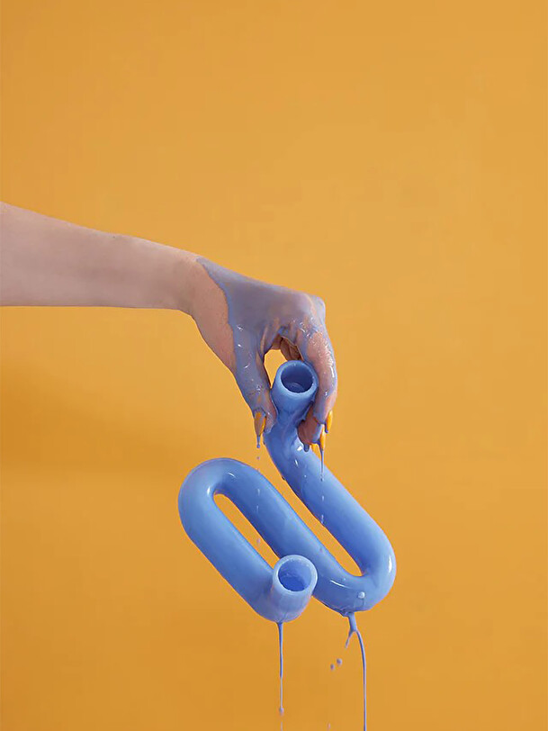 vague détenteur de la bougie bleu