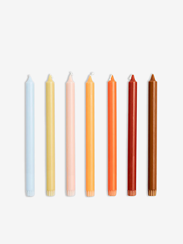ensemble de 7 arc-en-ciel des bougies multicolores
