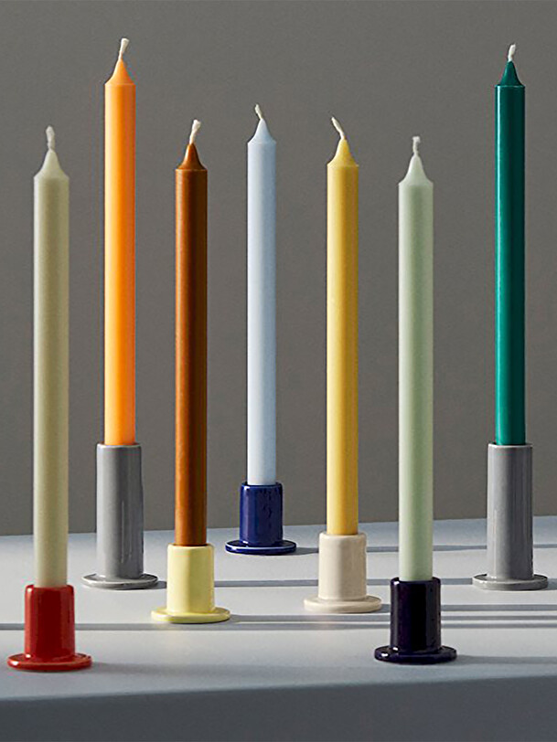 ensemble de 7 arc-en-ciel des bougies multicolores