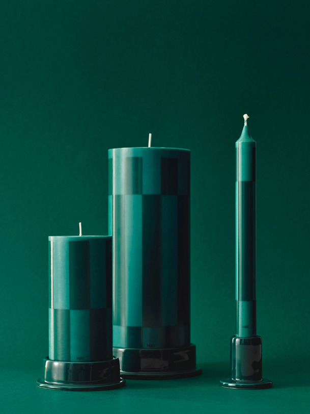 colonne bougie verte t.s - hay vert
