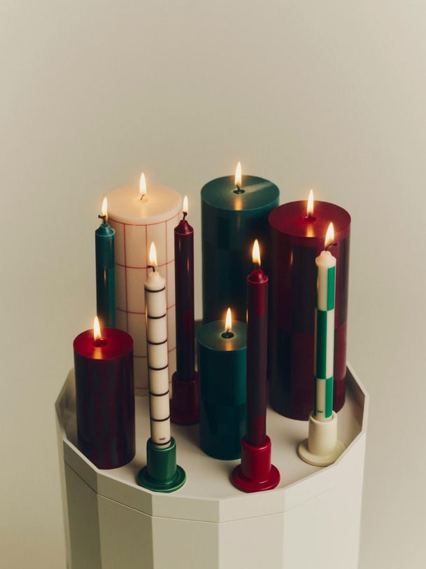 colonne bougie verte t.s - hay vert