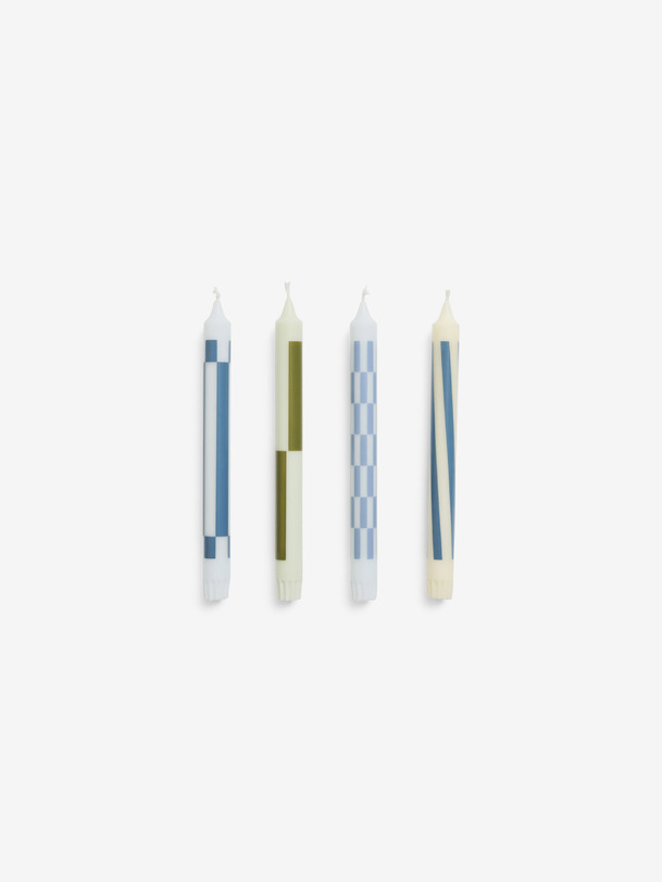 set de 4 bougies vert amp bleu - hay multicolore