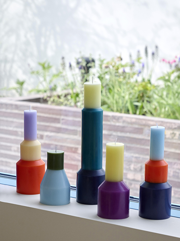 pilier bougie bleu électrique s bleuorange