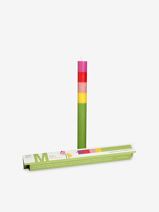 merci bougie multicolore
