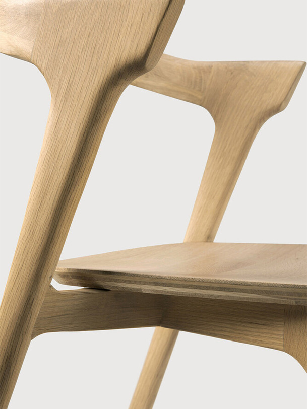 chêne bok laqué chaise en chêne clair