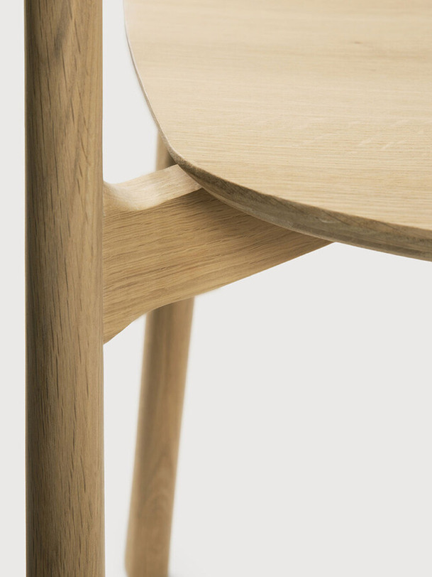 chêne bok laqué chaise en chêne clair