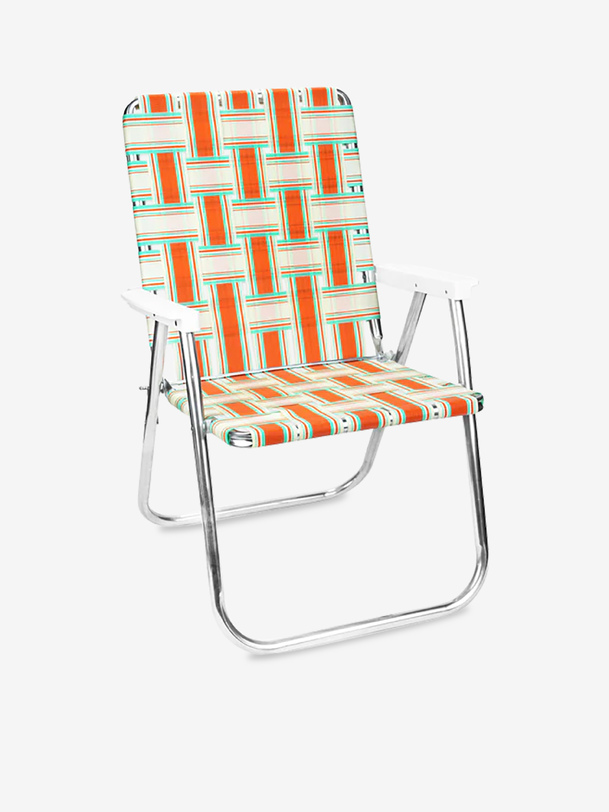 chaise longue pliante orange - chaise de jardin-unis dorange