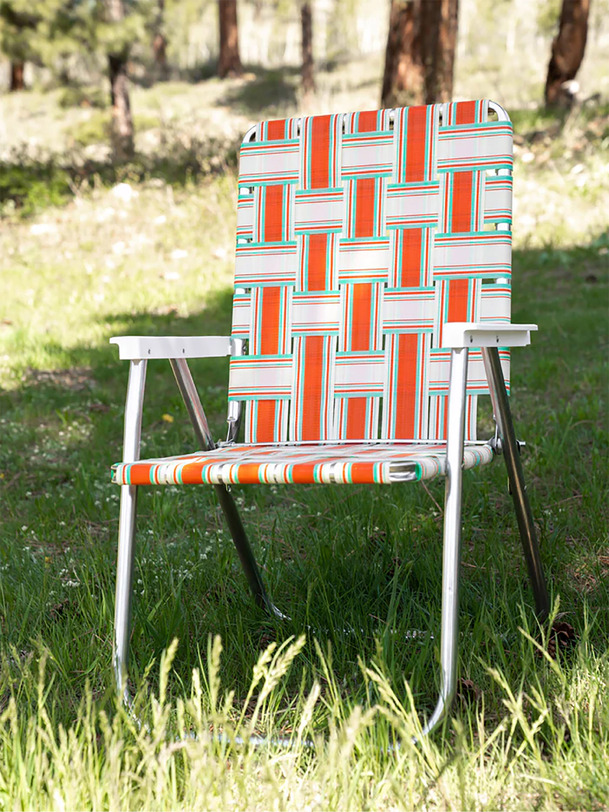 chaise longue pliante orange - chaise de jardin-unis dorange