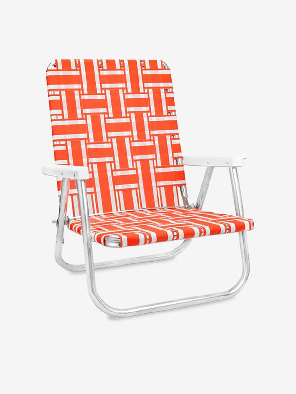 chaise longue pliante orange - chaise de jardin-unis dorange