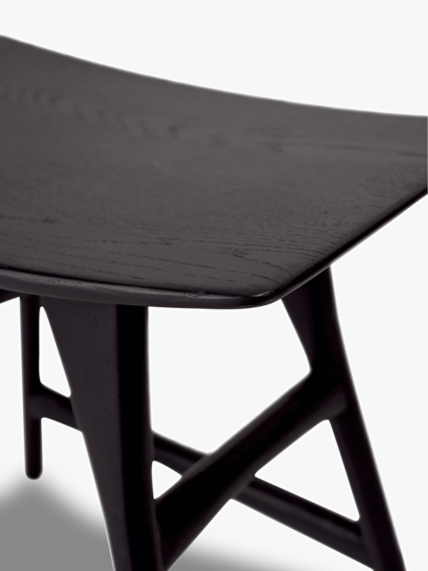 chêne osso tabouret noir - h48 cm noir