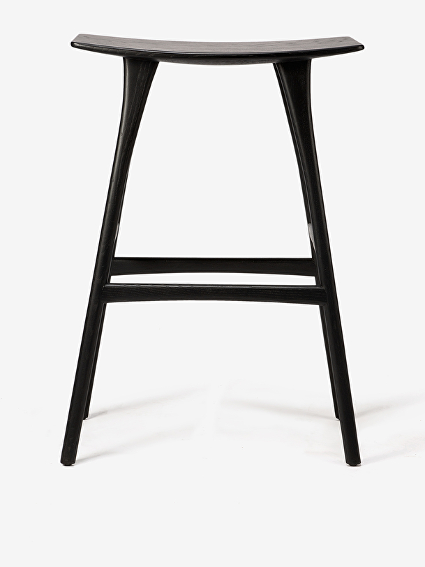 chêne osso bar tabouret noir chene fonce