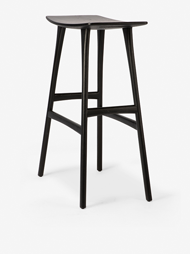 chêne osso bar tabouret noir chene fonce