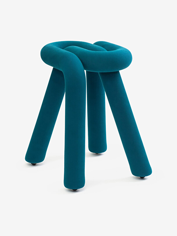 gras tabouret bleu canard bleu canard