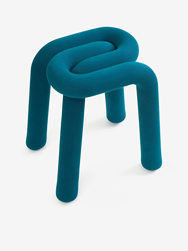 gras tabouret bleu canard bleu canard