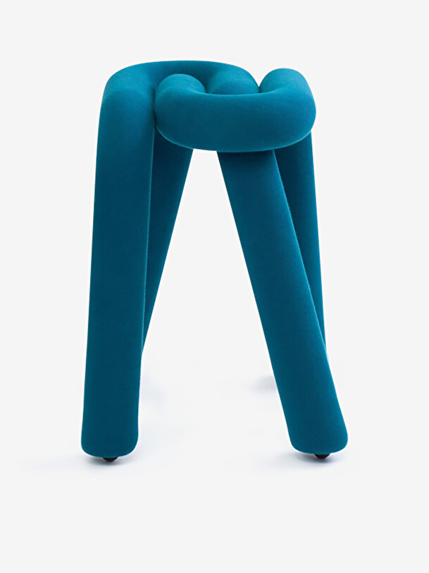 gras tabouret bleu canard bleu canard
