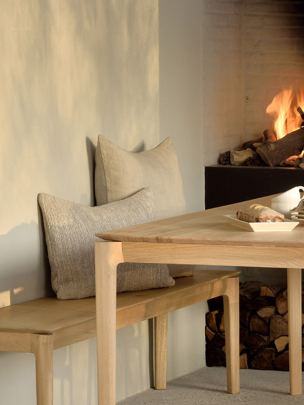 chêne bok banc 166x35x46 chêne clair