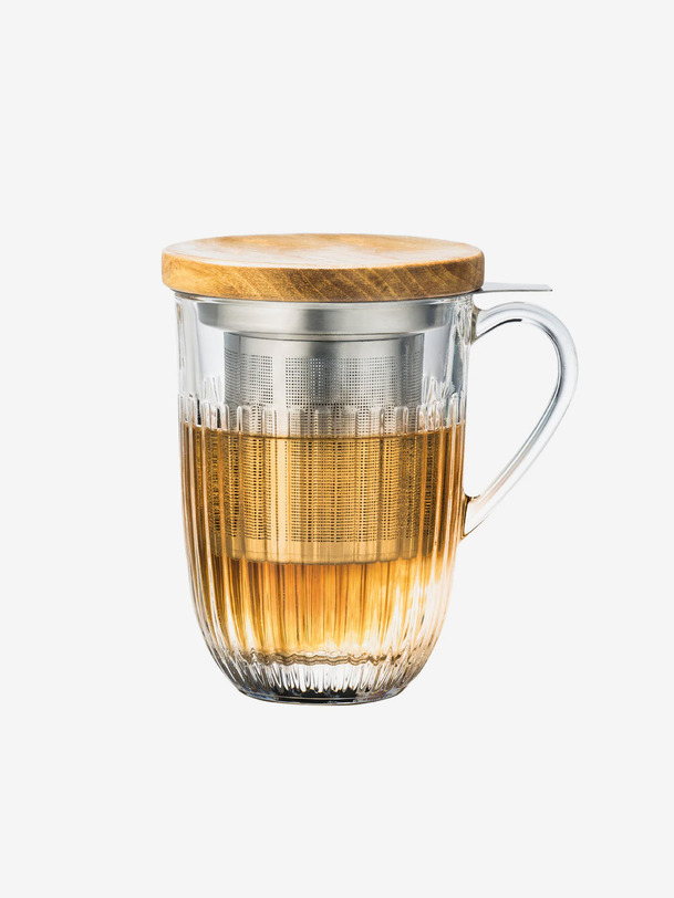tisanière couvercle bois - la rochere transparent