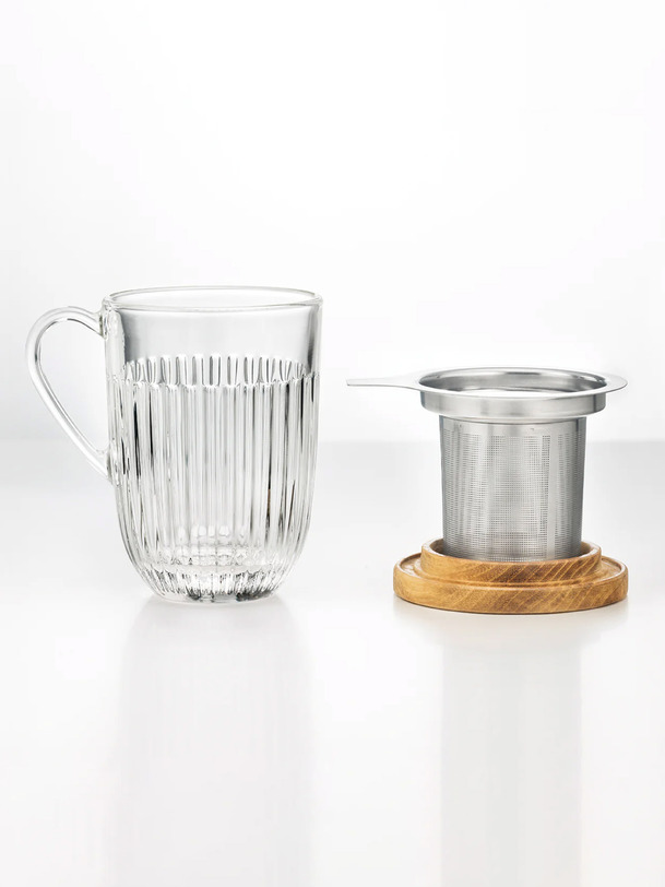 tisanière couvercle bois - la rochere transparent