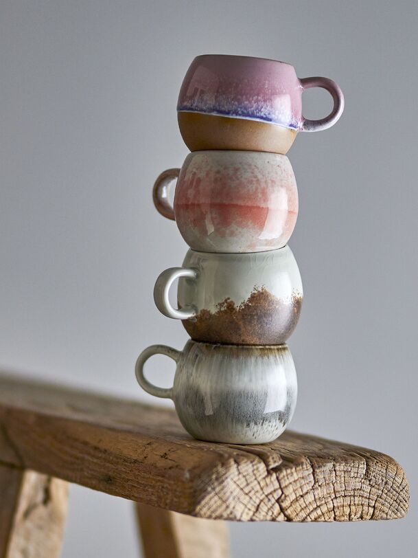 tasse à expresso en grès paula - gris bloomingville