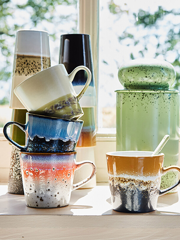 ensemble de 4 americano tasses multicolore