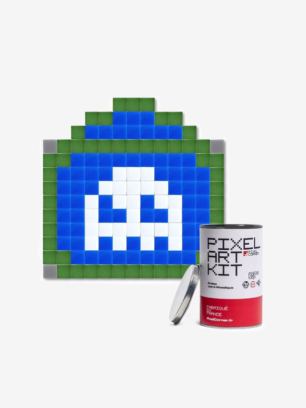 le pixel art paris - kubbick bleu