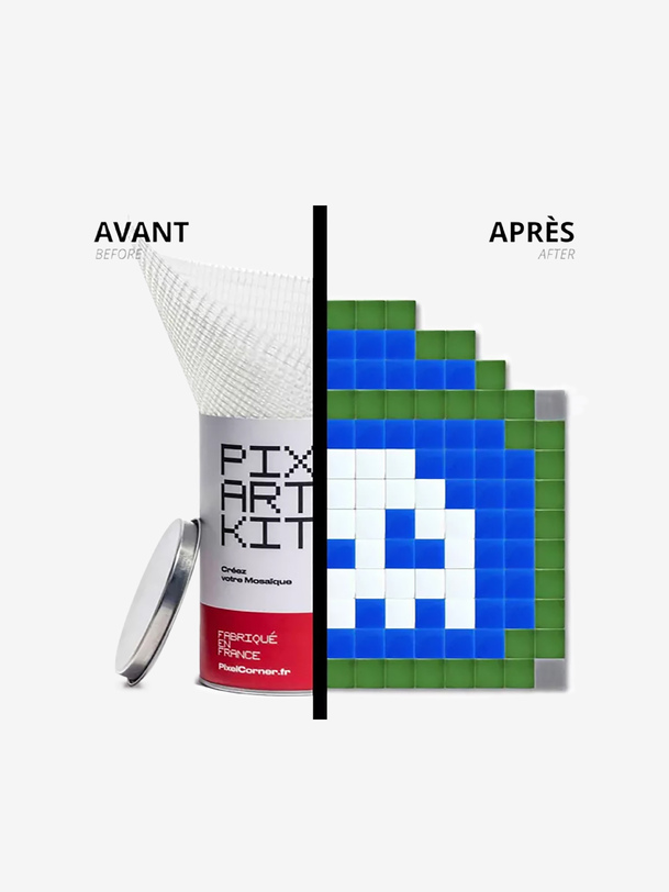 le pixel art paris - kubbick bleu