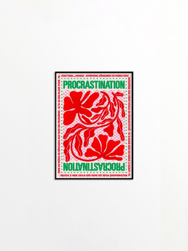 puzzle procrastination 1000 pièces - la pièce et de lamour multicolore