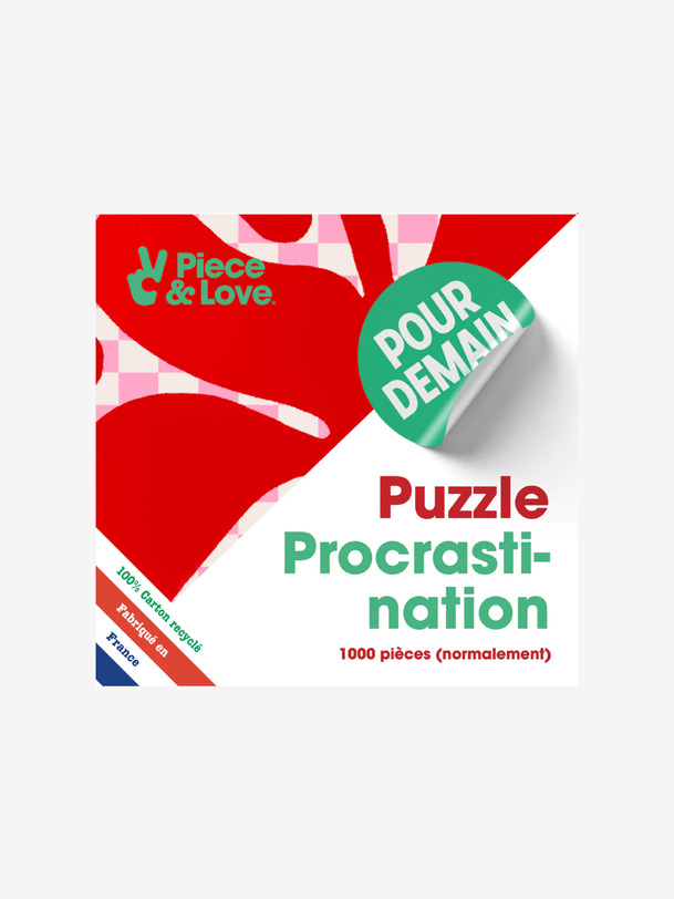 puzzle procrastination 1000 pièces - la pièce et de lamour multicolore