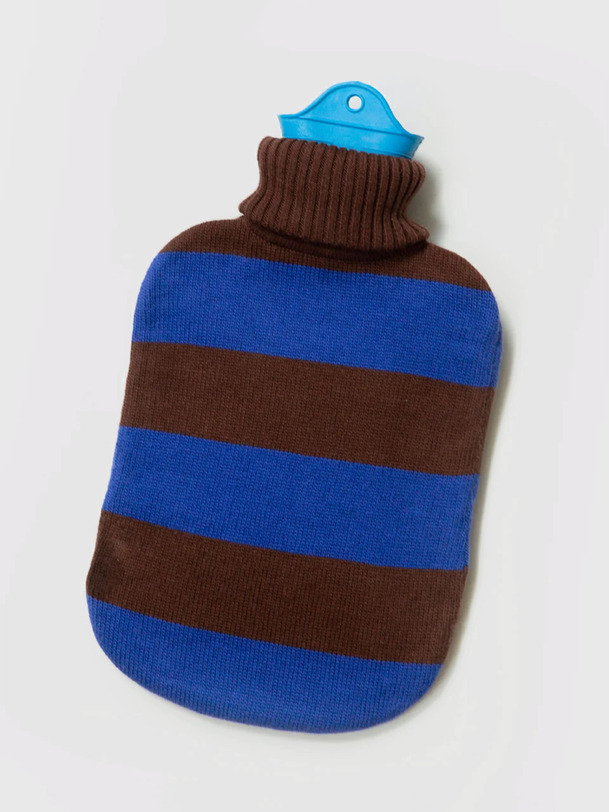 bio bouteille deau chaude de chocolat bleu bleumarron
