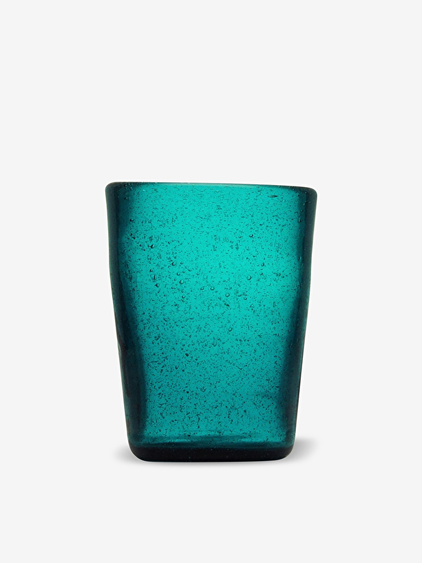 lhuile de bulle bleue en verre bleu pétrole