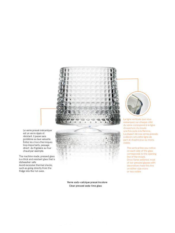 lot de 4 gobelets whisky - la rochere transparent