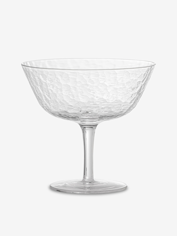 set 4 martelé tasses transparentes