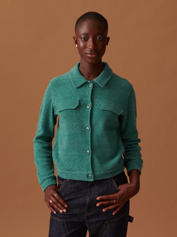 celena veste bleu vert