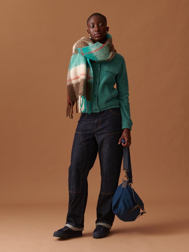 celena veste bleu vert