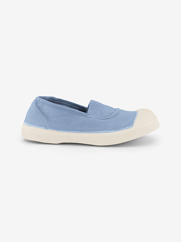 les enfants élastiques de tennis denim