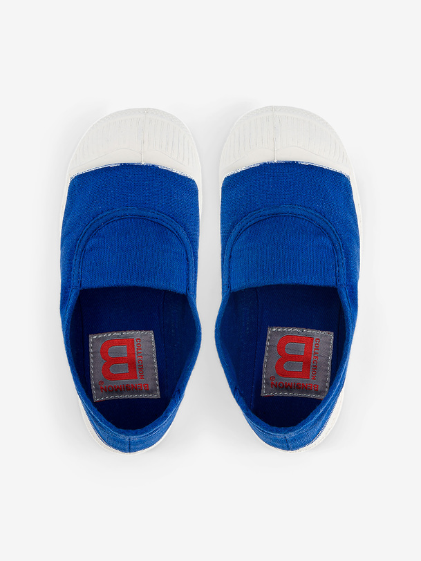 les enfants élastique tennis bleu vif