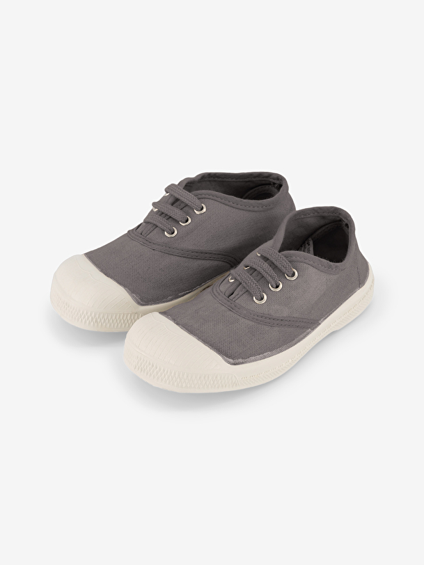 les enfants lacets gris tennis