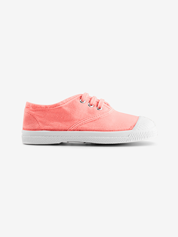 kid lacets tennis rose doux