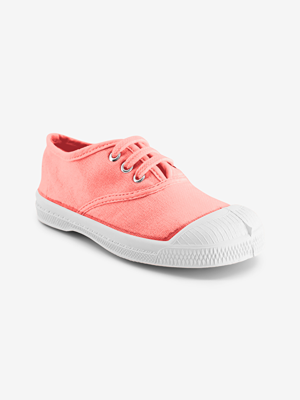 kid lacets tennis rose doux