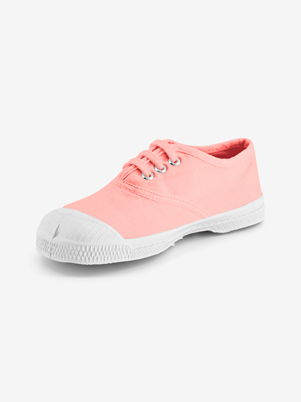 kid lacets tennis rose doux