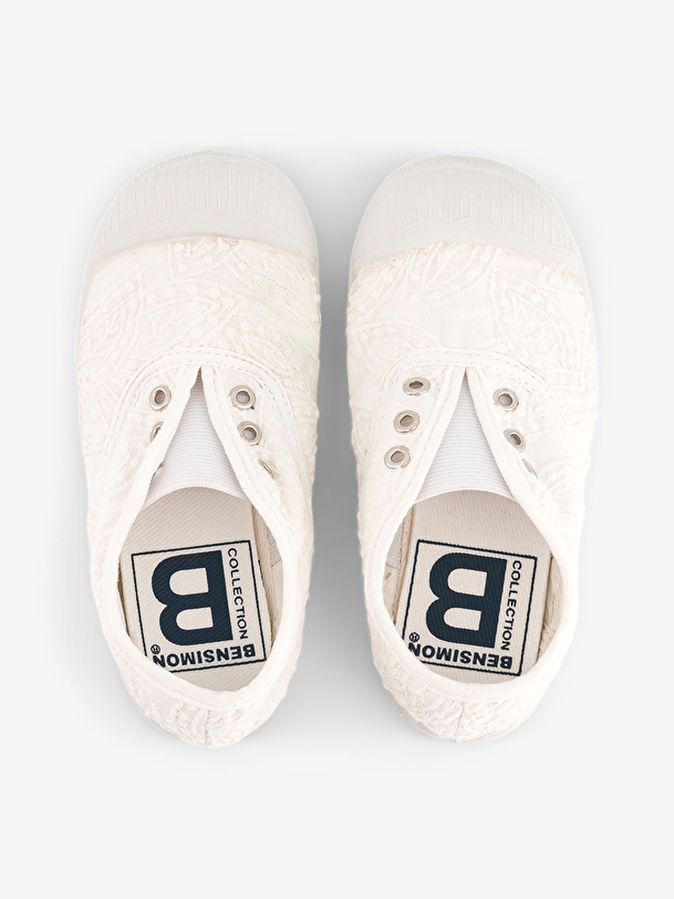 tennis elly enfants de broderie anglaise écru