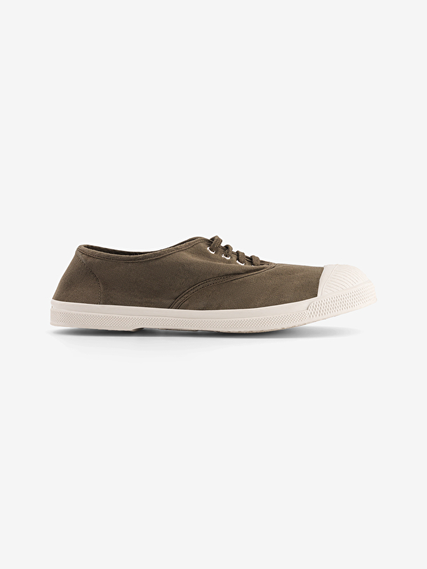 les hommes lacets tennis kaki