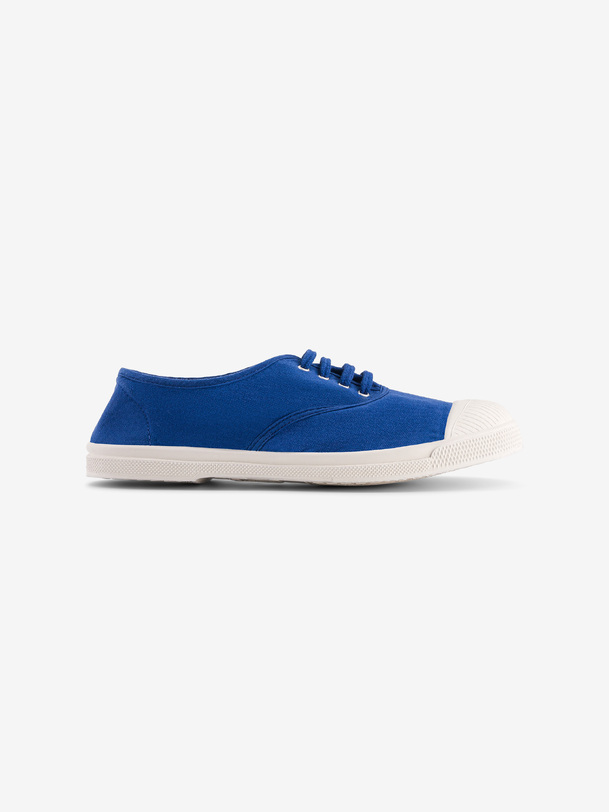 les hommes tennis lacets bleu vif